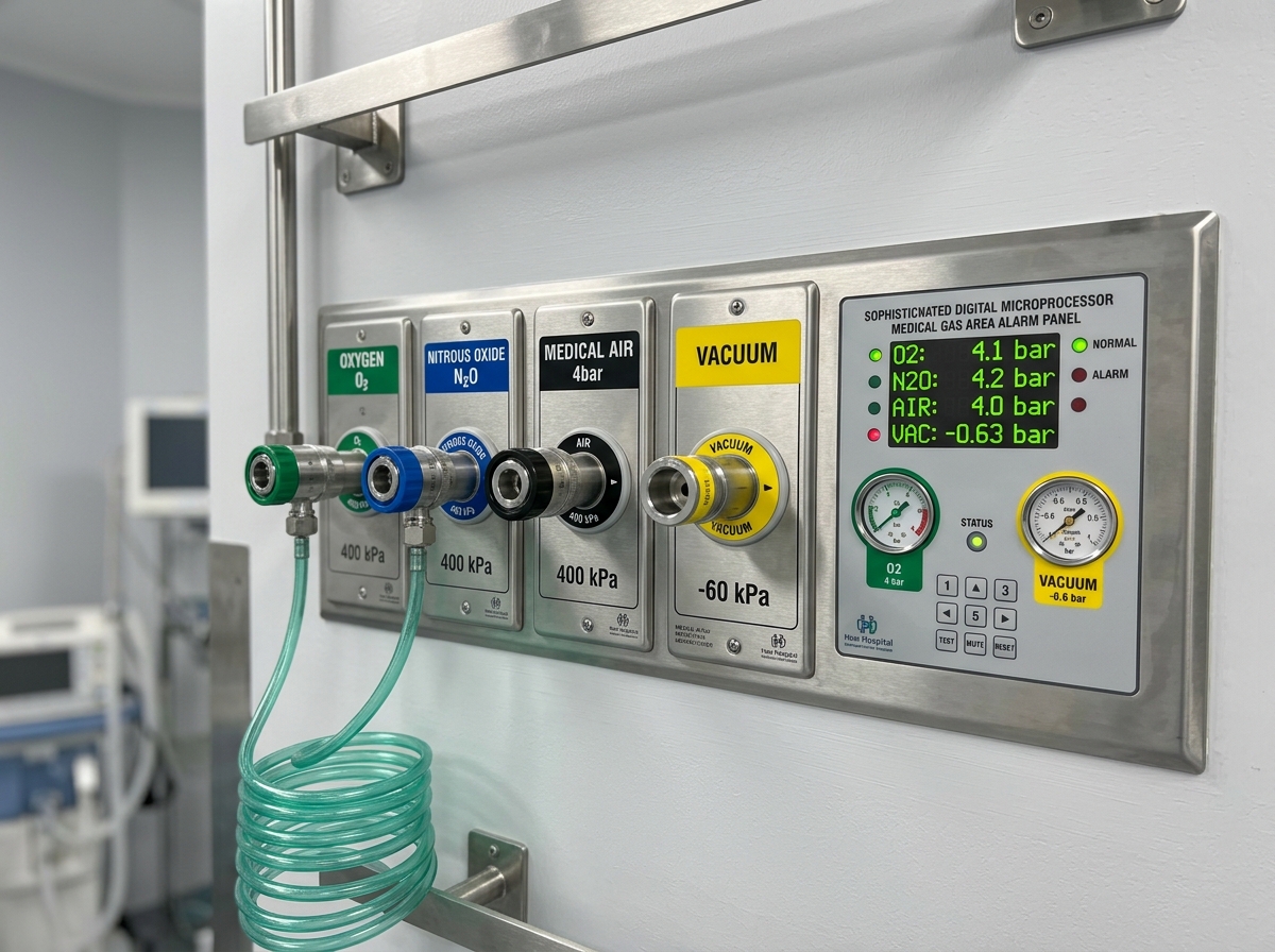 Medical Gas Outlets & Area Alarm Panel
